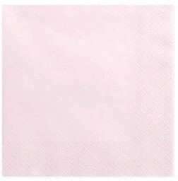 Serwetki papierowe jasno różowe - 33 cm -
