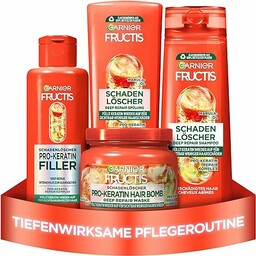 Garnier Fructis 4-częściowy zestaw do usuwania zniszczonych włosów,