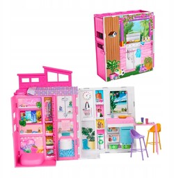 Domek Dla Lalek Barbie Przytulny Domek Z Wyposażeniem