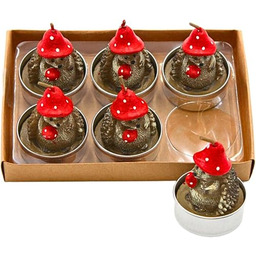 Dekohelden24 6-częściowy zestaw świeczek typu tealight w kształcie