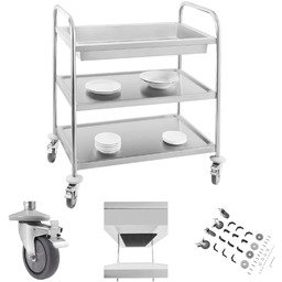 Wózek kelnerski ze stali nierdzewnej 3 półki Royal