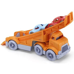 Ciężarówka z rampą wyścigową i autami Green Toys