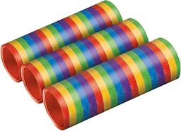 amscan 11012348 9905008 3 metalowe serpentyny Bright Rainbow,