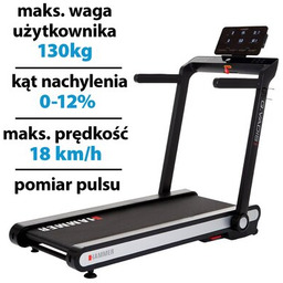 HAMMER Bieżnia elektryczna Q. Vadis 3.0 1470W 18km/h