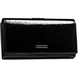 Duży portfel damski z lakierowanej skóry naturalnej portmonetka