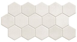 Gres szkliwiony hiszpański Realonda HEX WHITE mat 26,5x51