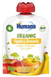 HUMANA 100% Organic Mus Jabłko - Banan po