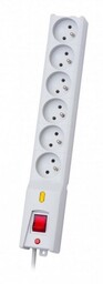 Lestar Listwa przeciwprzepięciowa LX 610, 1L, 1.5m, szara
