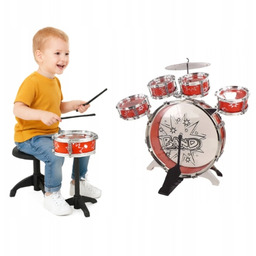 Zestaw perkusyjny zabawkowy Perkusja Dla Dzieci 6 Bębnów