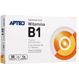 APTEO Witamina B1 3 mg, 50 tabletek