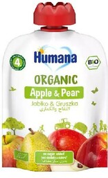 HUMANA 100% Organic Mus Jabłko - Gruszka po