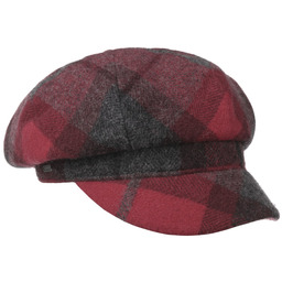 Czapka Newsboy Tevere Krata by McBURN, czerwony, One