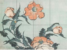 Artery8 Poppies 1833 Katsushika Hokusai XL olbrzymi plakat