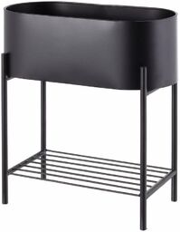 Kwietnik Valery Duo 40x19x45cm black, 40 x 19