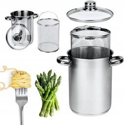 Garnek Do Szparagów Makaronu Warzyw Garnek 4L Stal