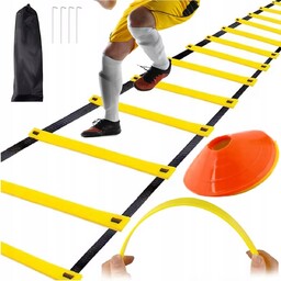 Drabinka Treningowa Koordynacyjna Sprawnościowa 6m +12 Grzybków