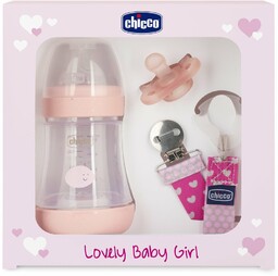 CHICCO ZESTAW DLA NOWORODKA GIRL Butelka antykolkowa Perfect5