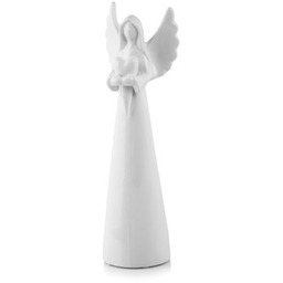 Figurka ceramiczna anioł 50 cm biała