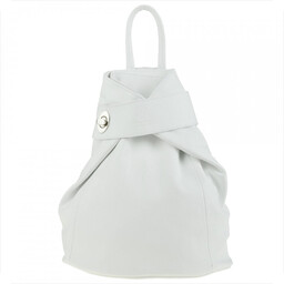 Zgrabny biały plecak skórzany