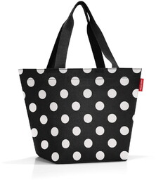 Torba Shopper M, Dots White, Reisenthel
