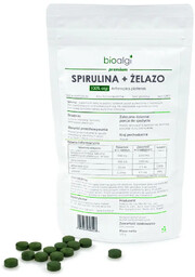 Spirulina + żelazo BIOALGI 250 tabletek