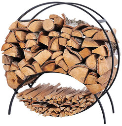 Elior Okrągły Stojak Czarny Na Drewno Kominkowe 80