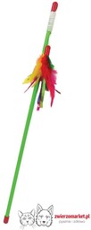 K003 zabawka wędka, piórka 47cm