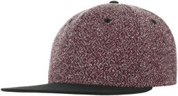 Czapka Melanż Flat Brim, czerwony nakrapiany, One Size