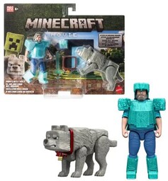 MINECRAFT Zestaw figurek Man''s Best Wolf JFR71