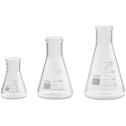 Kolby Erlenmeyera laboratoryjne stożkowe 50/150/250 ml - zestaw