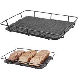 Kosz tacka na pieczywo z ramą ze stali