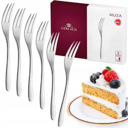 Gerlach Komplet Zestaw 6x Widelczyków Do Ciasta Sztućce