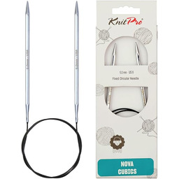 KnitPro K12219 druty okrągłe, srebrne, 5 mm