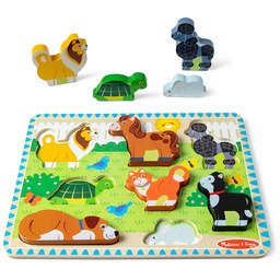 Drewniana układanka z figurkami zwierząt Melissa & Doug