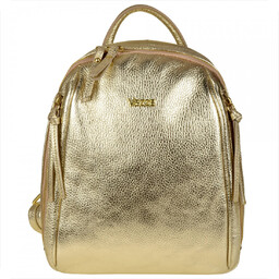 VEZZE Plecak skórzany złoty włoski