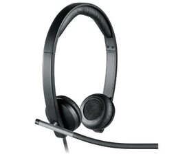 Logitech H650e USB Mono Nauszne Czarny Słuchawki przewodowe