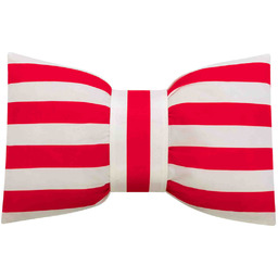 Poduszka 30 x 50 Świąteczna Kokarda Pasy Czerwony