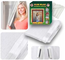 Moskitiera na drzwi balkonowe 140/150/160x210/220 okno magnetyczna drzwiowa