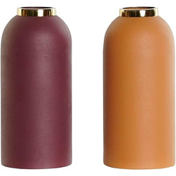 DKD Home Decor Wazon pomarańczowy złoty żelaza 13