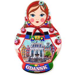 Magnes matrioszka relief Gdańsk