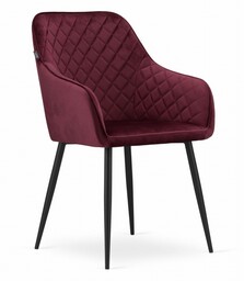 Krzesła bordowe NUGAT 3653 WELUR 2 SZTUKI OUTLET
