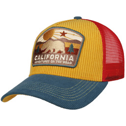 Czapka Trucker California Cord by King Kerosin, musztardowy,