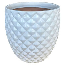 Donica szkliwiona Porto 20 cm biały