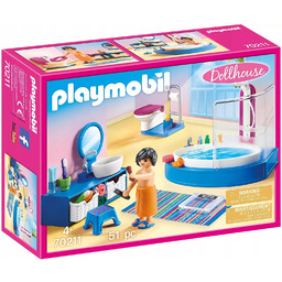 Playmobil Dollhouse 70211. Łazienka z wanną. Playmobil