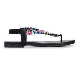 Damskie japonki z ekoskóry czarne