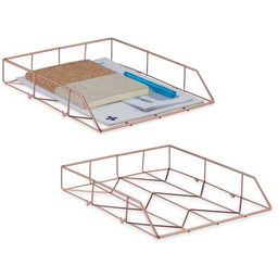 Zestaw 2 tacek na papier 5,5x26x31,5 cm, kolor