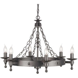 Żyrandol WARWICK WR6 GRAPHITE Elstead