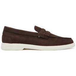 Mokasyny Tommy Hilfiger Nubuck P Loafer FM0FM05350 Brązowy