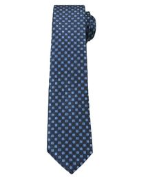 Granatowy Elegancki Krawat w Niebieskie Grochy -ALTIES- 6