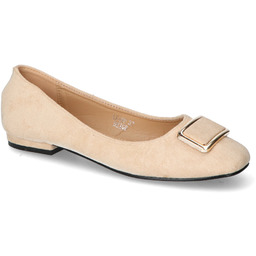 Baleriny Seastar LK48P Beżowe zamsz